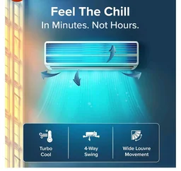 the Blue Star Store
4.9
4.9 out of 5 stars
(10)
Blue Star 1.5 Ton 5 Star,New Star Rated, Wi-Fi Smart Inverter Split AC (Copper, AI Pro+, 4-Way Swing, DigiQ Hepta Sensor, Blue Fins,Turbo Cool, Self Clean Technology (IC518ZXUS, White))