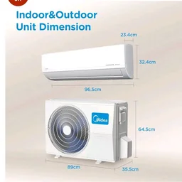 Midea 1.5 Ton 5 Star Inverter Split AC, 6-in-1, MAI18SR5R36F0
Copper Condenser, 52°C Heavy Duty Cooling, Turbo Mode, HD+PM 2.5 Filter, Auto Clean, Santis MAX RYL, White