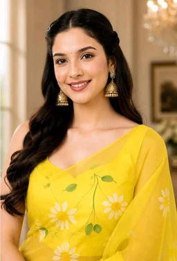 Visit the store
4.1 out of 5 stars 12
Jogal Women's Floral Designer Hand Brush Painted Zari Organza Saree with Unstitched Blouse Piece
100+ bought in past month