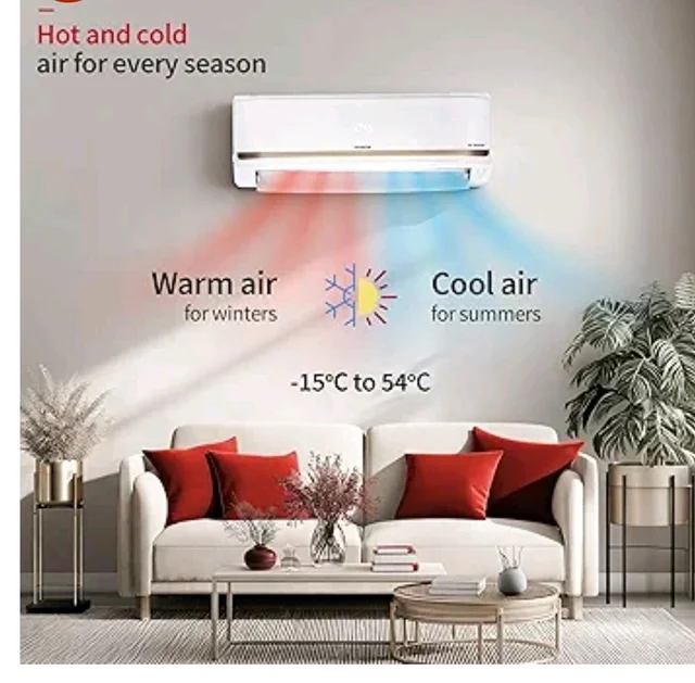 Hitachi 1.5 Ton 3 Star, New star rated, Inverter Split AC (Copper, Hot & Cold, Smart View Display, 4 Way Swing, ice Clean Cooling,RAS.G318PHDIST, New BEE Rated, White)