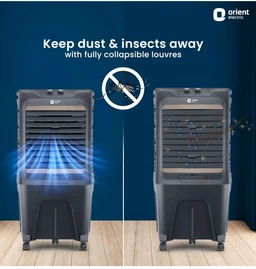 Orient Electric Tornado 88L Desert Air Cooler for home | Densenest Honeycomb Pads | Fully Collapsible Louvers, Inverter Compatible | High Air Delivery | 1 Year Warranty by Orient | Dark Grey