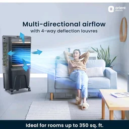 Orient Electric Tornado 88L Desert Air Cooler for home | Densenest Honeycomb Pads | Fully Collapsible Louvers, Inverter Compatible | High Air Delivery | 1 Year Warranty by Orient | Dark Grey