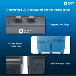 Orient Electric Tornado 88L Desert Air Cooler for home | Densenest Honeycomb Pads | Fully Collapsible Louvers, Inverter Compatible | High Air Delivery | 1 Year Warranty by Orient | Dark Grey