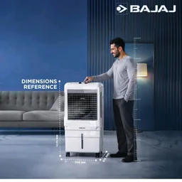Bajaj DMH 85X 85L Desert Air Cooler | High Air Delivery with Turbo Fan Technology | 3-Side Honeycomb Cooling & 4-Way Swing | Inverter Compatible | 1 Year Warranty【White】
56%
off