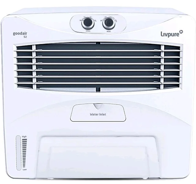 Livpure GoodAir Window 52L Air Cooler | 188 Sq. Ft. Area Coverage| 190 Watt Motor with Overload Protection |Inverter Compatible|Woodwool Cooling Pads |2 Yrs Motor W