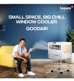 Livpure GoodAir Window 52L Air Cooler | 188 Sq. Ft. Area Coverage| 190 Watt Motor with Overload Protection |Inverter Compatible|Woodwool Cooling Pads |2 Yrs Motor W