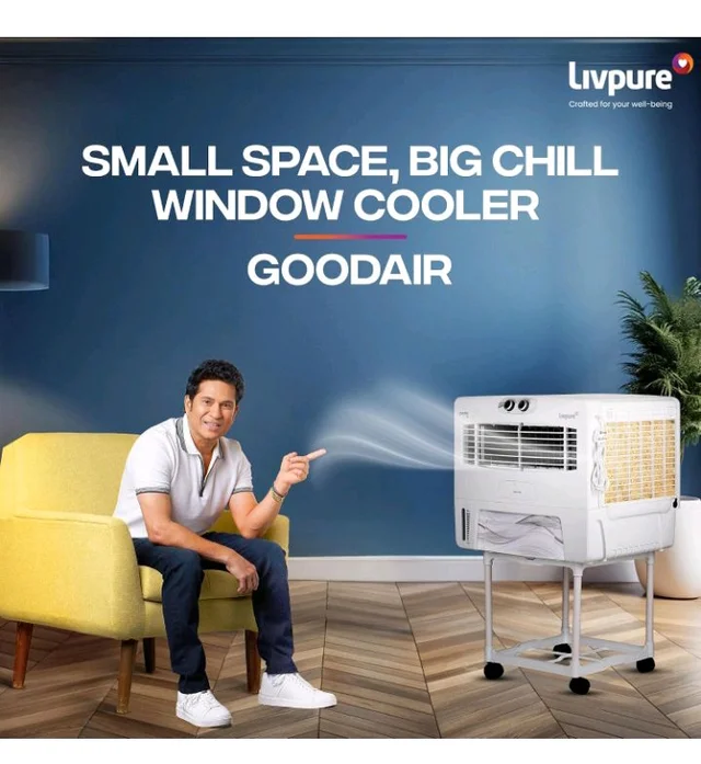 Livpure GoodAir Window 52L Air Cooler | 188 Sq. Ft. Area Coverage| 190 Watt Motor with Overload Protection |Inverter Compatible|Woodwool Cooling Pads |2 Yrs Motor W