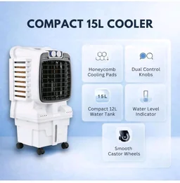 BePure CoolX 15L Air Cooler | High Air Delivery up to 1500 m³/hr | Low Noise Performance | Energy-Efficient Operation | 3-Side Honeycomb Cooling Pads