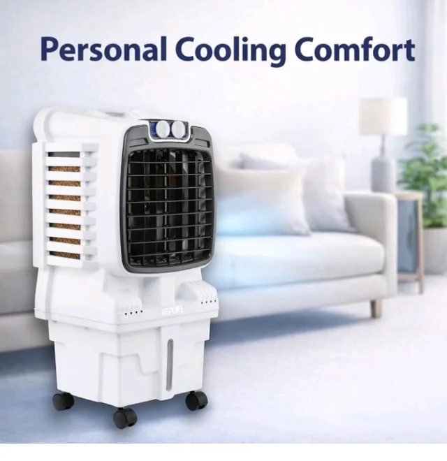BePure CoolX 15L Air Cooler | High Air Delivery up to 1500 m³/hr | Low Noise Performance | Energy-Efficient Operation | 3-Side Honeycomb Cooling Pads