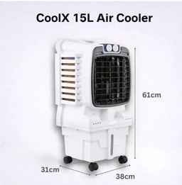 BePure CoolX 15L Air Cooler | High Air Delivery up to 1500 m³/hr | Low Noise Performance | Energy-Efficient Operation | 3-Side Honeycomb Cooling Pads