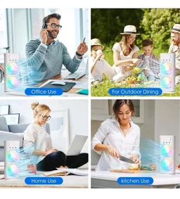 ๐ช๐ถ๐๐ต ๐ญ๐ฒ ๐ฌ๐ฒ๐ฎ๐ฟ๐ ๐ช๐ฎ๐ฟ๐ฟ๐ฎ๐ป๐๐) Personal Desk Cooler with Dual Fans Cool Mist Function & Oscillation Compact Portable Cooling Fan with Remote Control for Home Office & Kitchen