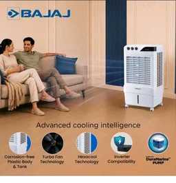 Bajaj DMH 65 Neo 65L Desert Air Cooler for Home|For Larger Room|High-Speed Fan|Anti-Bacterial Honeycomb Cooling Pad|90Ft Air Throw|3-Speed Control|3 Year Comprehensive Product