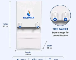 Water Purifier With Cooling 50 LPH Filtration, 50 Ltr Storage
RO+UV+UF+TDS+Alkaline Booster, Natural Cooling, Heavy Duty Water Dispenser, For Office, School, Hotel