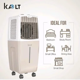 Havells Kalt 24L Personal Air Cooler for home | Powerful Air Delivery | Low Noise, Knob Panel | Everlast Pump | 4 Way Air Deflection | High Density Honeycomb Pads | Heavy Duty (White/Champagne Gold)