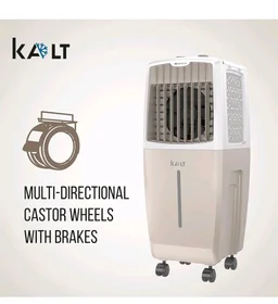 Havells Kalt 24L Personal Air Cooler for home | Powerful Air Delivery | Low Noise, Knob Panel | Everlast Pump | 4 Way Air Deflection | High Density Honeycomb Pads | Heavy Duty (White/Champagne Gold)