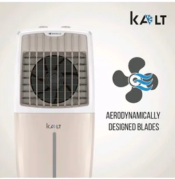 Havells Kalt 24L Personal Air Cooler for home | Powerful Air Delivery | Low Noise, Knob Panel | Everlast Pump | 4 Way Air Deflection | High Density Honeycomb Pads | Heavy Duty (White/Champagne Gold)