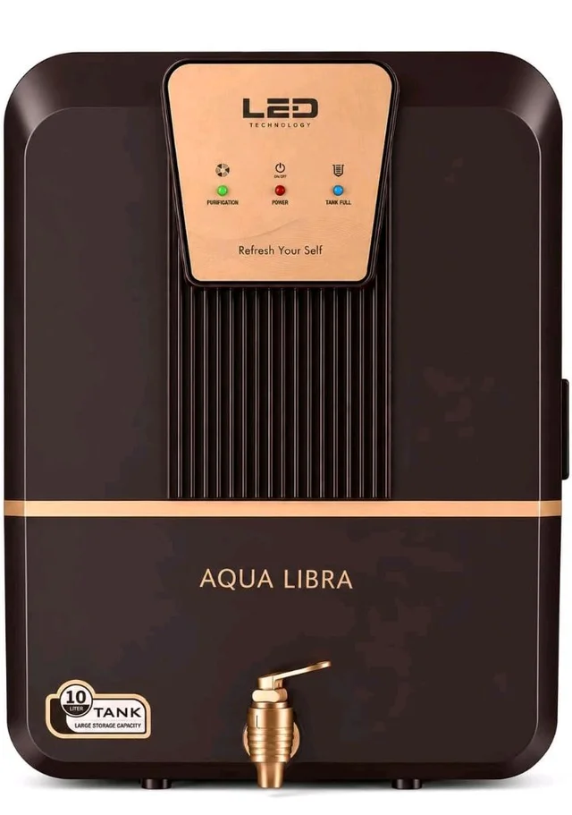 AQUA LIBRA Premium Series RO Water Purifier | RO + UV + Active Copper + TDS Controller + UF | 10 Litre Storage | 15 LPH | Food Grade Material | Pan India Service