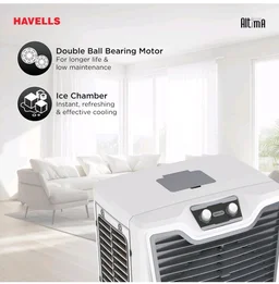 Havells Altima 70 L Desert Air Cooler for Home/Office|Powerful Air-Delivery|Bacteria Shield Honeycomb Pads|Ice Chamber|Front Wheels with brakes|Double Ball Bearing Motor|Inverter Compatible