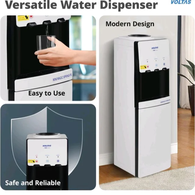 Voltas Floor Mounted Water Dispenser with 18L Storage Cabinet, 3 Water Modes (Hot, Normal, Cold), White, Minimagic Spring FS Plus, 20 litres
50+ bought in past month
