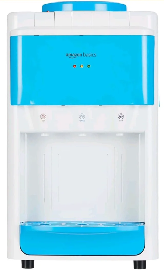 Amazon Basics Hot and Cold Table Top Water Dispenser - Top Loading, 20 Litre | White & Blue | Compact Design with Hot, Cold and Normal Temperature Settings
50+ bought in past month
56%
off
Product Images and Videos (AI-Generated Alt Text)