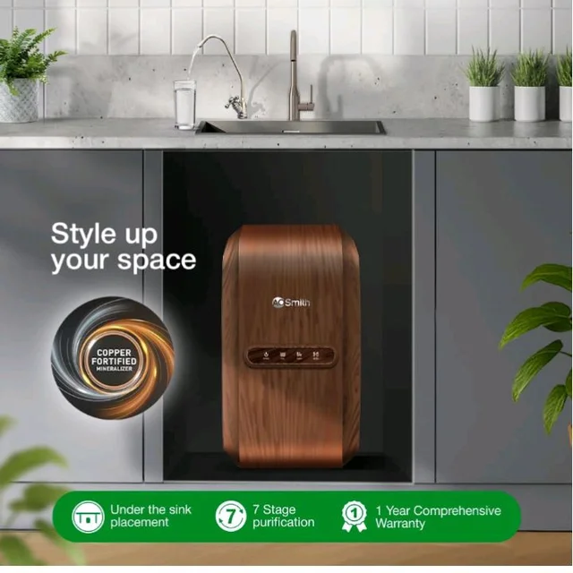 AO Smith Z2+ Luxe RO Under sink Water Purifier| 7-Stage Purification | 2x Water Savings | Goodness of Copper | Nature Inspired Design
23%
off
Product Images and Videos (AI-Generated Alt Text)