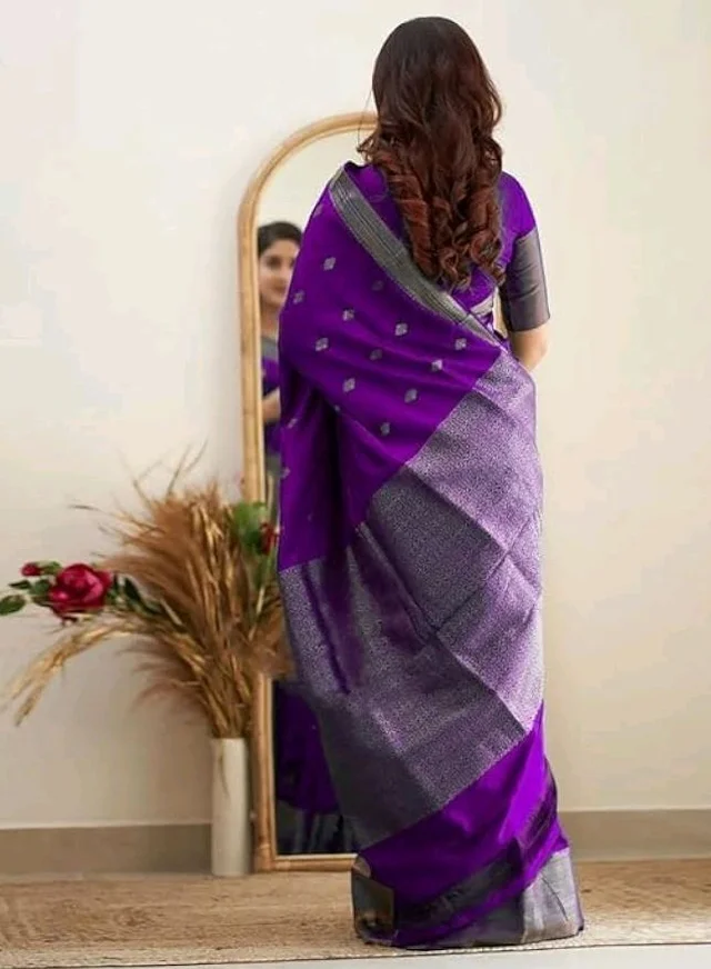 C J Enterprise Women's Pure Soft Kanjivaram Cotton Silk Saree Banarasi Style With Blouse Piece for Wedding (Diamond-Butti)
50+ bought in past month