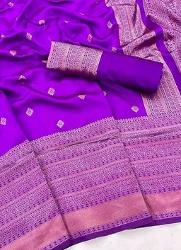 C J Enterprise Women's Pure Soft Kanjivaram Cotton Silk Saree Banarasi Style With Blouse Piece for Wedding (Diamond-Butti)
50+ bought in past month