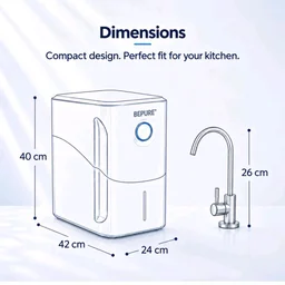 BePURE UTS Black ISI Certified Under Sink Water Purifier 10L | RO+UF+TDS+Copper Alkaline | Works Upto 3000 TDS | Inbuilt 10L Storage Tank | Under Counter RO for Borewell & Tanker Water
50+ bought in past month