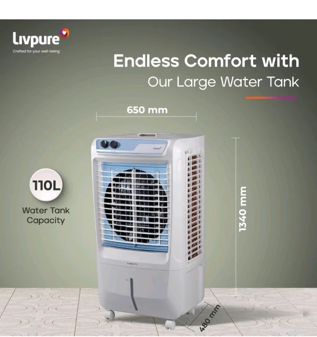 Portable Air Cooler – 3-in-1 Evaporative Mini Air Conditioner with 3 Speeds, USB Powered Personal Space Cooler, LED Night Light for Bedroom, Office, Kitchen & Camping