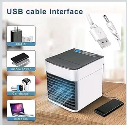 Portable Air Cooler – 3-in-1 Evaporative Mini Air Conditioner with 3 Speeds, USB Powered Personal Space Cooler, LED Night Light for Bedroom, Office, Kitchen & Camping