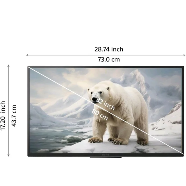 Sony BRAVIA 80 cm (32 inches) HD Ready Smart LED Google TV KD-32W825 (Black)