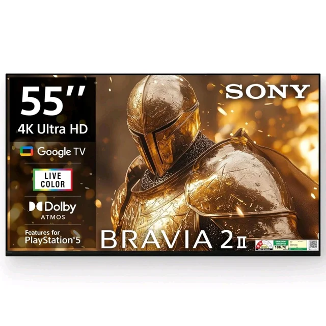 Sony 139 cm (55 inches) Smartchoice BRAVIA 2M2 Series 4K Ultra HD Smart LED Google TV K-55S25BM2