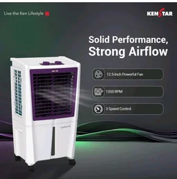Kenstar CYCLONE HC 40L Personal Air Cooler|Honeycomb Pad|High Speed Fan|45 Ft Powerful Air Throw|Inverter Compatible|1-Yr Product Warranty+5-Yr Warranty on Pump&Motor|5-Star BEE Rating|White & Purple