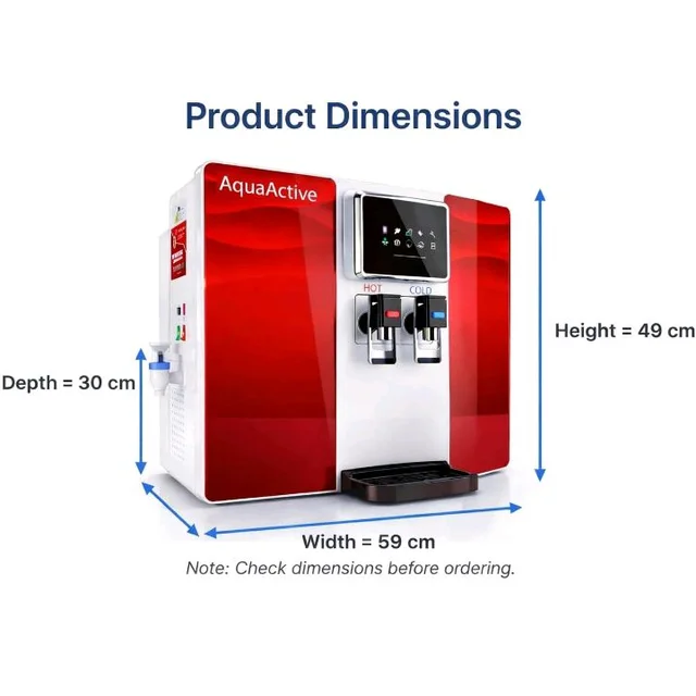 Hot Normal Cold Water Purifier RO+UV Mineral Water Purifier +TDS Controller, (Red)