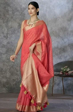 Brand: SWORNOF
4.2 out of 5 stars 260
SWORNOF Women's Cotton silk saree for Patola festival Wedding silk with blouse piece