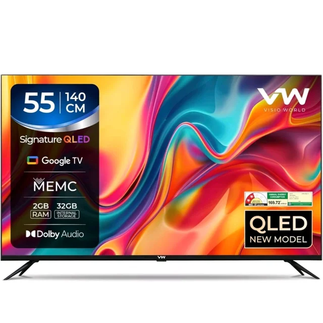 Visit the Visio World Store
4.1
4.1 out of 5 stars
(2,654)
VW Visio World 140 cm (55 inches) Smartchoice Pro Series 4K Ultra HD Smart QLED Google TV VW55GQ2