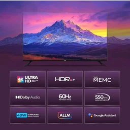 Visit the Visio World Store
4.1
4.1 out of 5 stars
(2,654)
VW Visio World 140 cm (55 inches) Smartchoice Pro Series 4K Ultra HD Smart QLED Google TV VW55GQ2