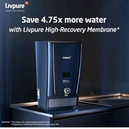 Livpure Bolt+Copper+RO+UF+Mineraliser, 80% Water Savings, 7 L tank, Water Purifier for home (Blue) Suitable for Municipal, Tanker, Borewell water