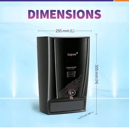 Livpure Pep Pro Grand RO+UV+Mineraliser+Copper, 15 LPH Water Purifier | Suitable for Borewell, Tanker, Municipal Water - 7 L Storage Tank, Black