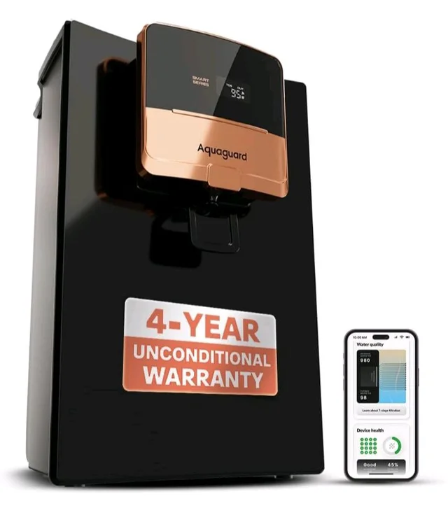 Aquaguard Enrich Ritz Pro RO+UV+Copper+Alkaline Water Purifier
India’s 1st 4-Year Unconditional Warranty|Smart Purifier & TDS Display|Stainless Steel Tank|No AMC Required|Zero Hidden Costs
600+ bought in past month
