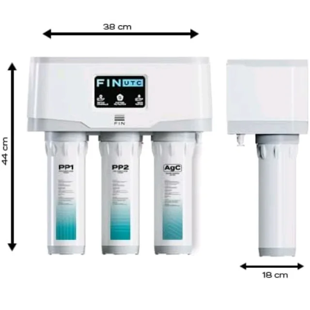 FIN UTC Under The Counter Water Purifier Nanofiltration 80 (For TDS upto 700) | 8+ pH Alkaline Water | Retains Minerals & Saves Water | Lowest Service Cost