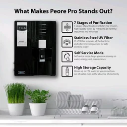 Pro Plus-80 NF + UV Water Purifier | Retains Healthy Minerals and Saves Water | NanoFiltration Better than RO | Self Service Mode | Black (For TDS 500 to 1000)