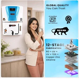 Proven Jupiter RO Water Purifier 12L RO+UV+UF with Copper & Zinc
12L storage, RO+UV+UF purification, Copper & Zinc, TDS Adjuster, ISI certified; Made in India for home use.