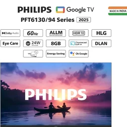 PHILIPS 108 cm (43 inches) 6100 Series Frameless Full HD Smart LED Google TV 43PFT6130/94
