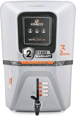 Kinsco Bliss 15L Alkaline RO+UV+UF Water Purifier with Copper & Zinc Cartridge | Smart Digital Display | Wall Mount Design | Gray | 2 Years Warranty | No Service Needed for 2 Years
71%
off
Product Images and Videos (AI-Generated Alt Text)