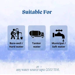 AQUAULTRA Pro-B 9 Liter RO+UV+UF+Active copper Water Purifier for home with Intelligent Disinfection UV LED in food grade storage Tank (BLACK)