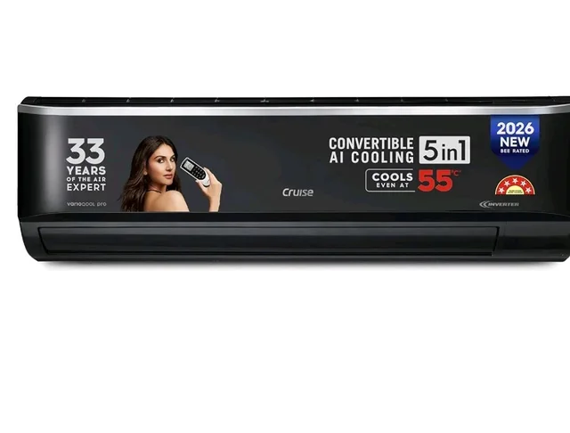 Cruise 1.5 Ton 5 Star VarioQool Pro Inverter Split AC (CWCVBM-VP3F185BL)
Cooling at 55°C | High ISEER Rating |100% Copper | Convertible 5-in-1 | 4 Way Swing | EEV Tech | PM2.5 Filter, Backlit Remote