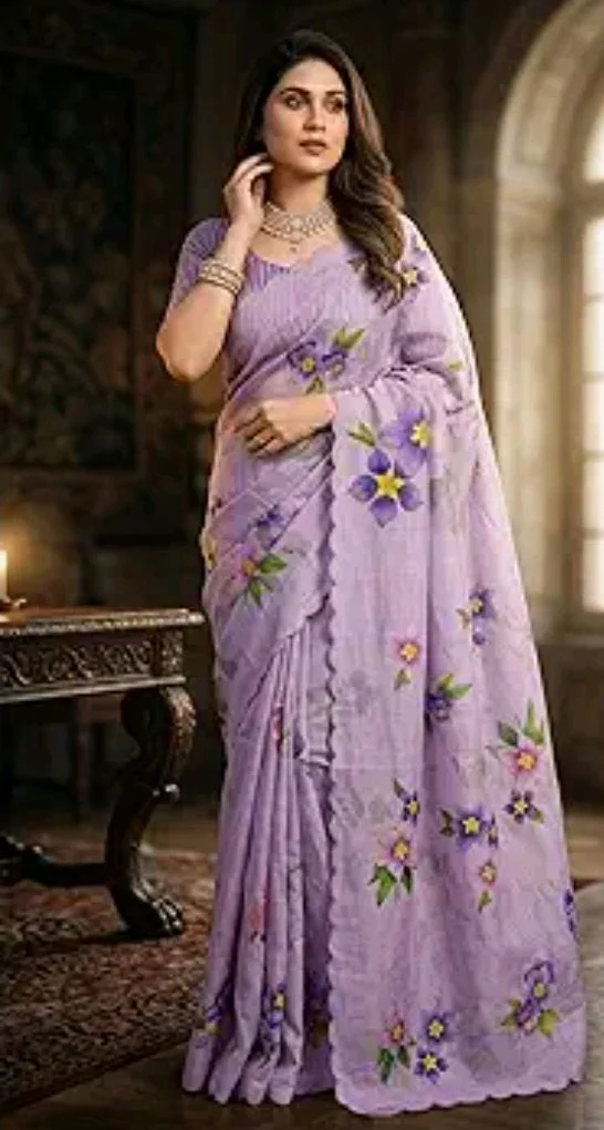 C J Enterprise Women’s Pure Soft Cotton Saree Linen Silk Sarees For Wedding
50+ bought in past month