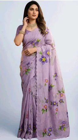 C J Enterprise Women’s Pure Soft Cotton Saree Linen Silk Sarees For Wedding
50+ bought in past month