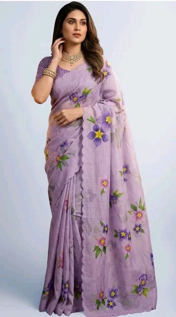 C J Enterprise Women’s Pure Soft Cotton Saree Linen Silk Sarees For Wedding
50+ bought in past month